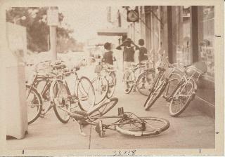 kids and bicycles downtown