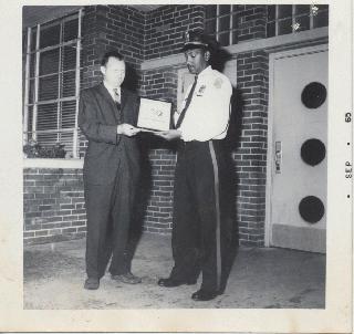 Chief McKee presenting an award