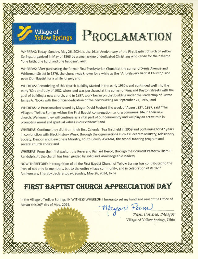 First Baptist Church Appreciation Day 2024