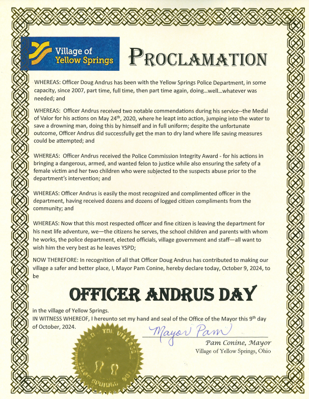 Officer Andrus Day